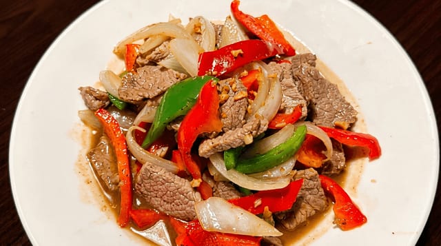 Bell Pepper and Onion.