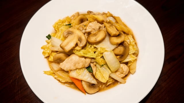 Ginger and Fresh Mushroom.