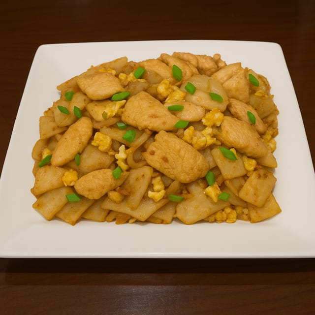 Gai Kua (Chicken Noodles).