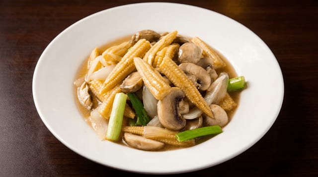 Baby Corn and Mushroom.
