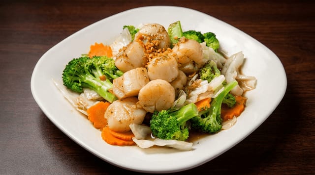 Garlic Scallops.