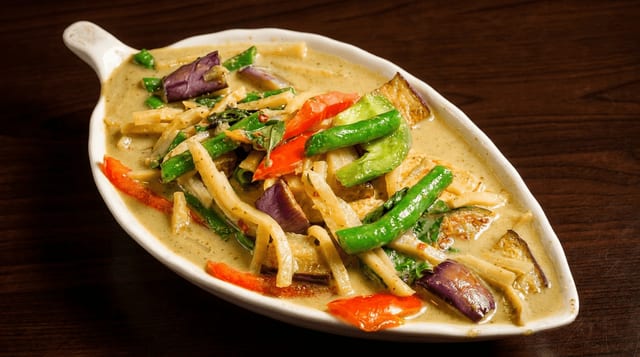 Salmon Green Curry.
