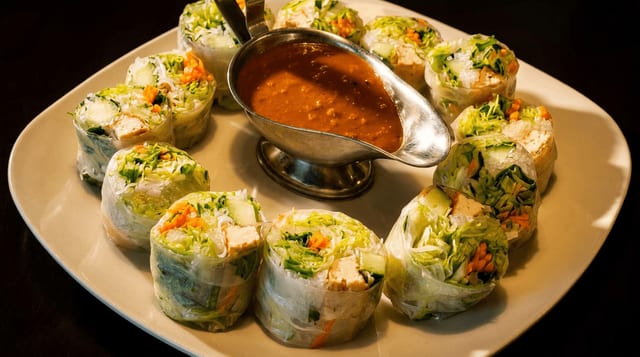 Vegetable Thai Spring Rolls.